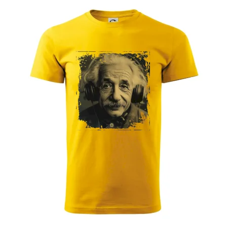 Albert Einstein so slúchadlami