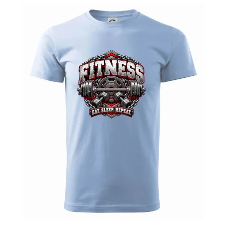 Fitness činka a závažia eat sleep repeat