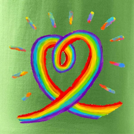 Srdce pride dúha kreslená