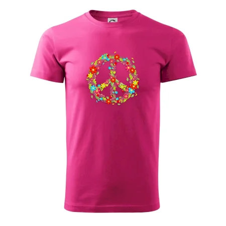 Peace symbol červené kvety