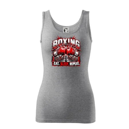Boxerské rukavice v ringu eat sleep repeat