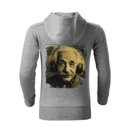 Albert Einstein so slúchadlami