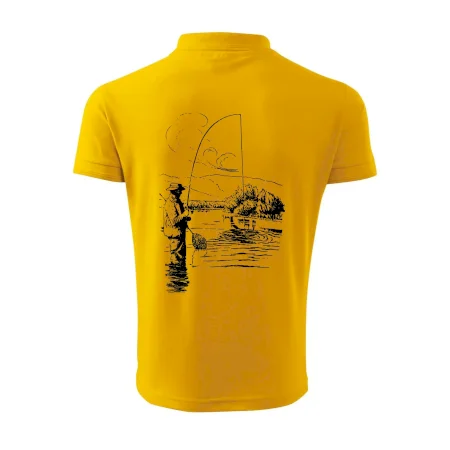 Kreslený rybár s podberákom