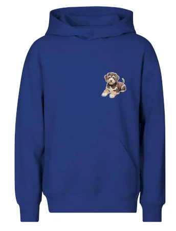 Lagotto romagnolo ležiaci vyšívaný na prsníku