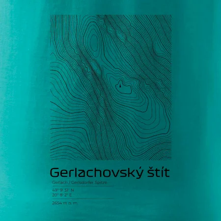 Gerlachovský štít - vrstevnice v obdĺžniku
