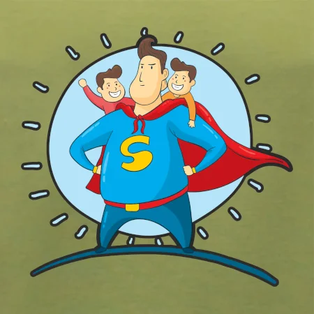 Ocko superman - chlapec a chlapec