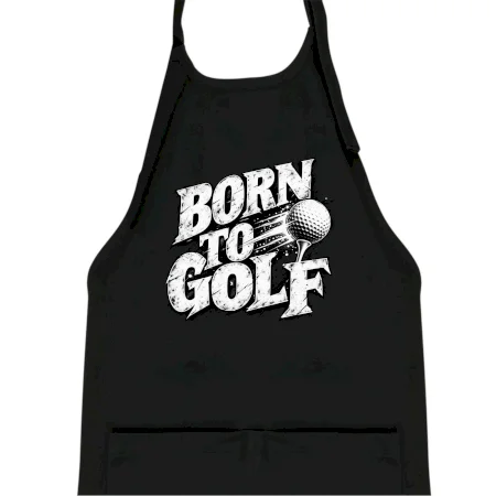 Born to golf černobílý drsný potisk