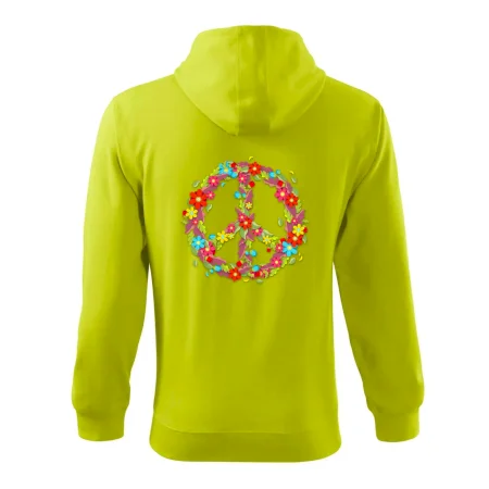 Peace symbol červené kvety