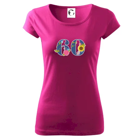 Kvetinové číslo kreslené - 60