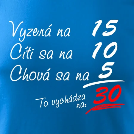 Vyzerá, cíti sa, chová sa - 30 rokov