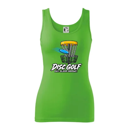 Discgolfový kôš s letiacim diskom eat sleep repeat