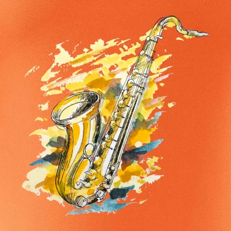 Saxofón maľovaný