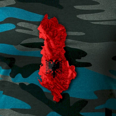 Mapa Albánsko reliéf hôr