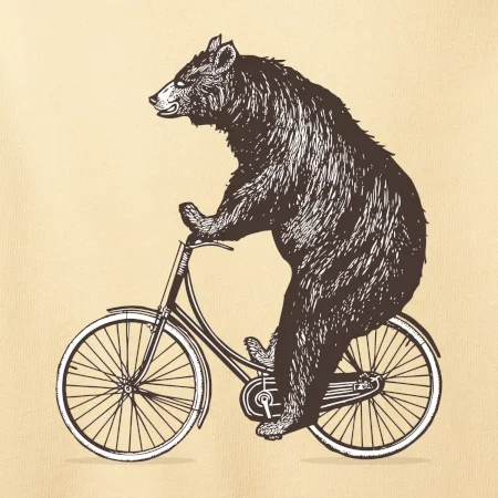 Medveď na bicykli