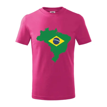 Brazília vlajka v mape