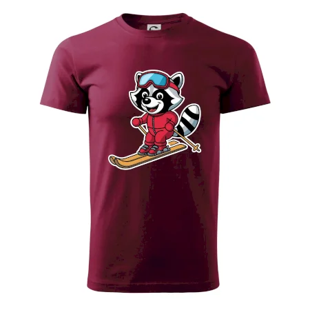 Mýval na lyžiach - kreslený