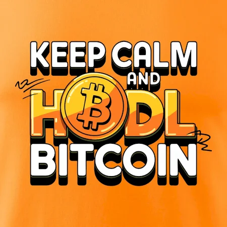 3D nápis Keep Calm and HODL Bitcoin