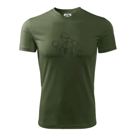 Fitness muž jedným ťahom