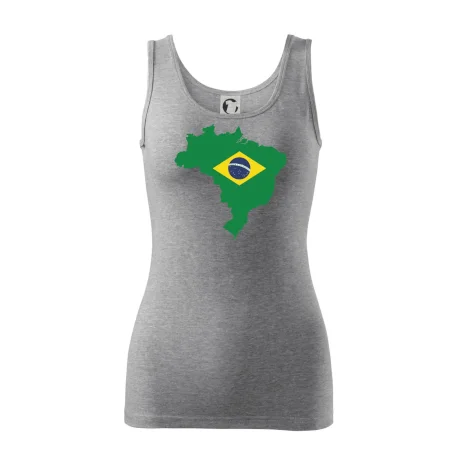 Brazília vlajka v mape