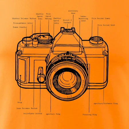 Nákres starý fotoaparát