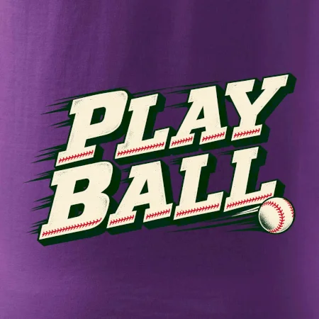 Play ball retro sportovní nápis