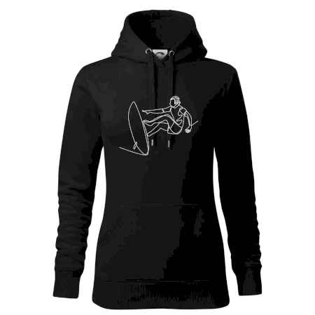 Surfer na vlne jedným ťahom