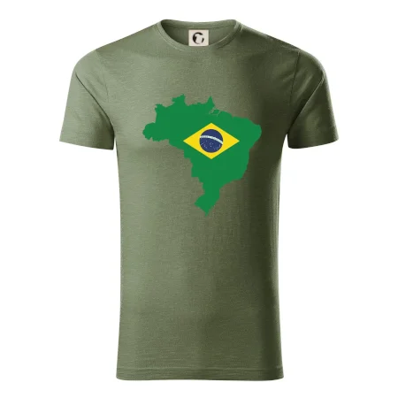 Brazília vlajka v mape