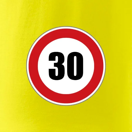 Dopravná značka - obmedzenie rýchlosti 30