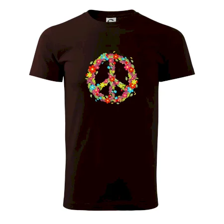 Peace symbol červené kvety