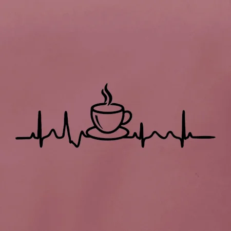 EKG hrnček kávy