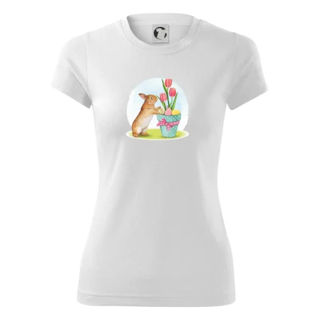 Veľkonočný zajačik tulipány