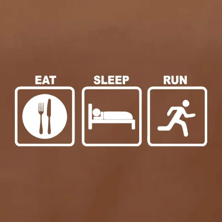 Eat sleep run štvorce
