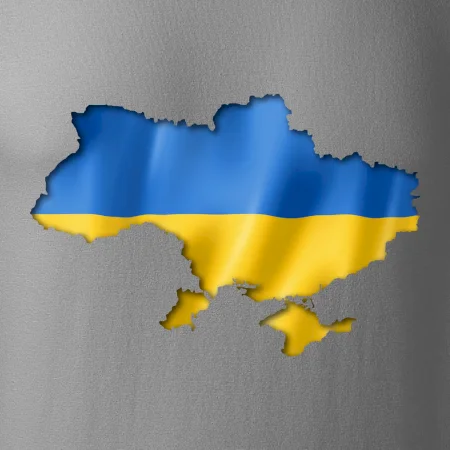 Ukrajina vlajka mapa