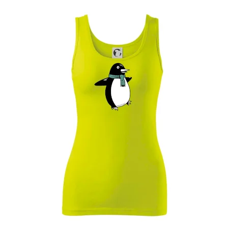 Tučniak so zeleným šálom