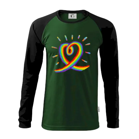 Srdce pride dúha kreslená