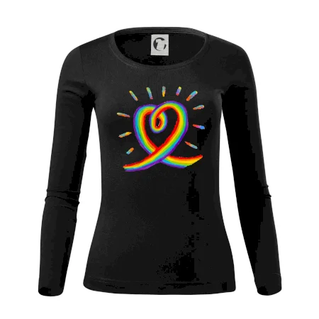 Srdce pride dúha kreslená