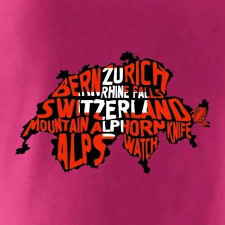 Mapy - názvy miest - Švajčiarsko