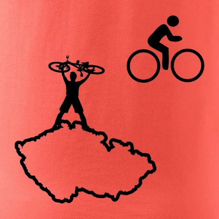 Mapa ČR + kolo na prsu