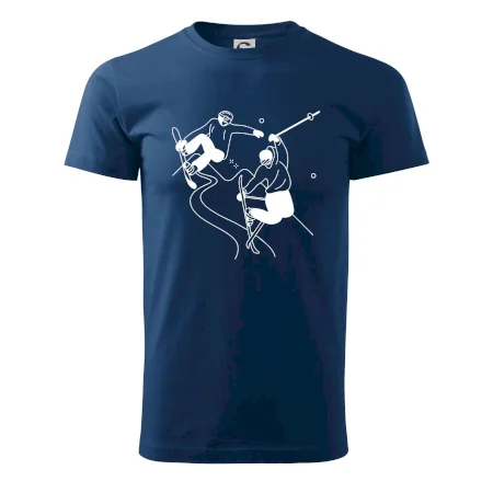 Lyžovanie - kreslené obrázok