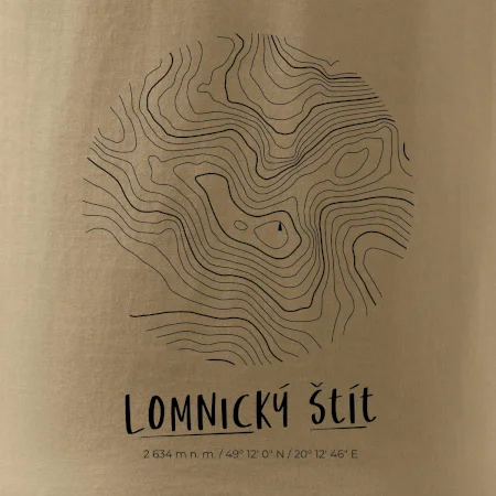 Lomnický štít - vrstevnice v kruhu