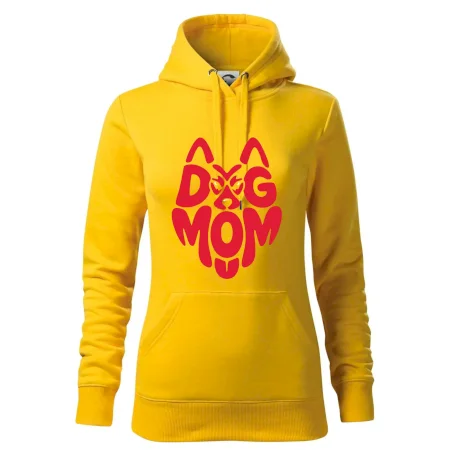 Dog mom nápis v hlavě