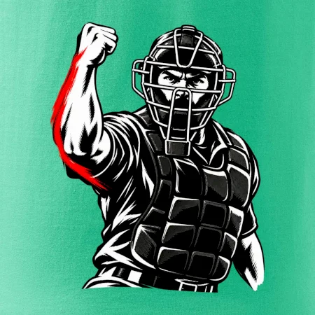 Baseballový rozhodčí signalizuje strike