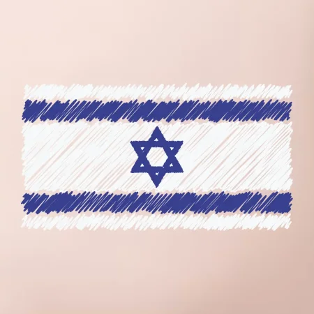 Vlajka Izrael kreslená