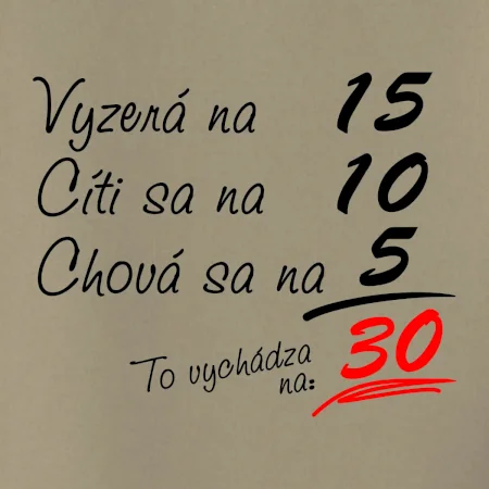 Vyzerá, cíti sa, chová sa - 30 rokov