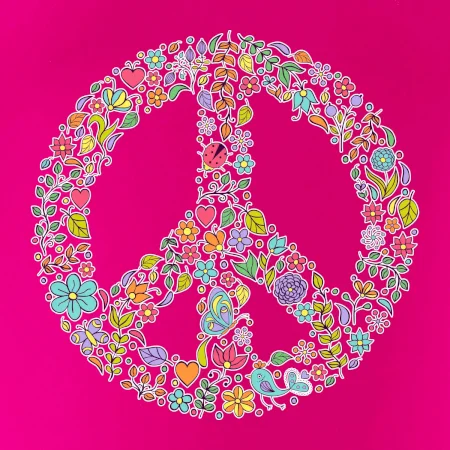Peace symbol lístočky