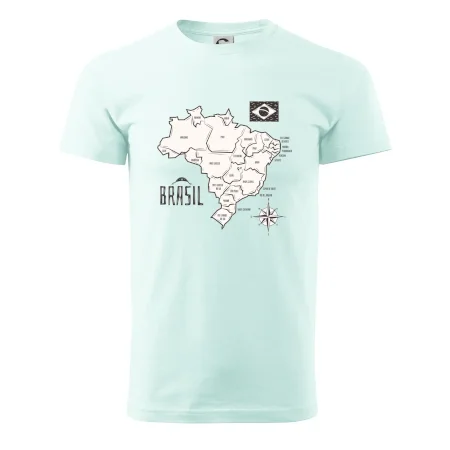 Brazília mapa s názvami regiónov