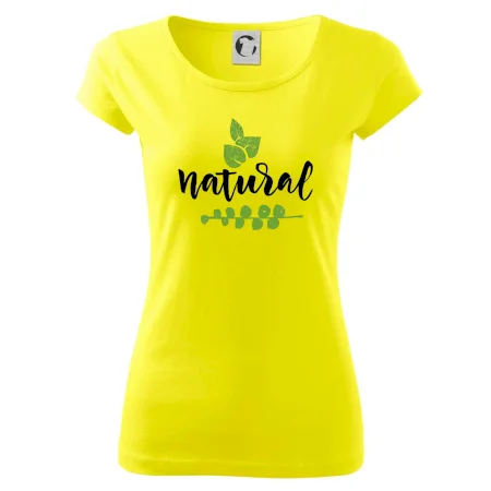 Natural - nápis v listoch