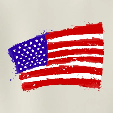 Americká vlajka ohnutá
