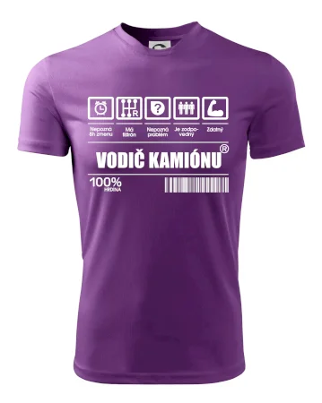 Čiarový kód - Vodič kamiónu