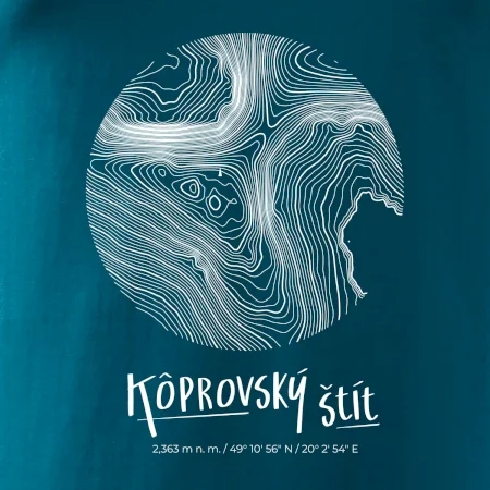 Kôprovský štít - vrstevnice v kruhu